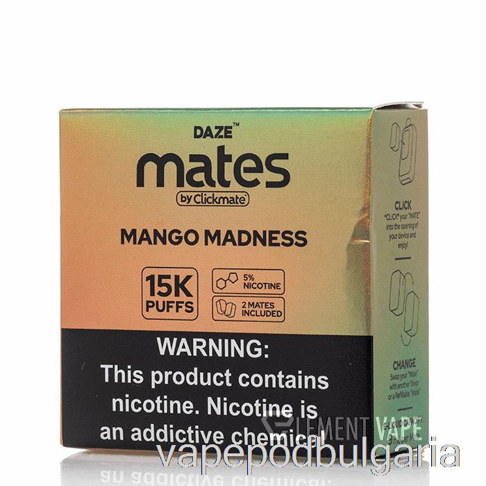 Vape 10000 Дръпки 7 Daze Mate Pods Mango Madness